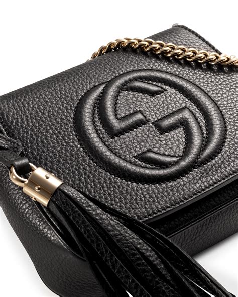 gucci black cross bag|gucci crossbody black leather bag.